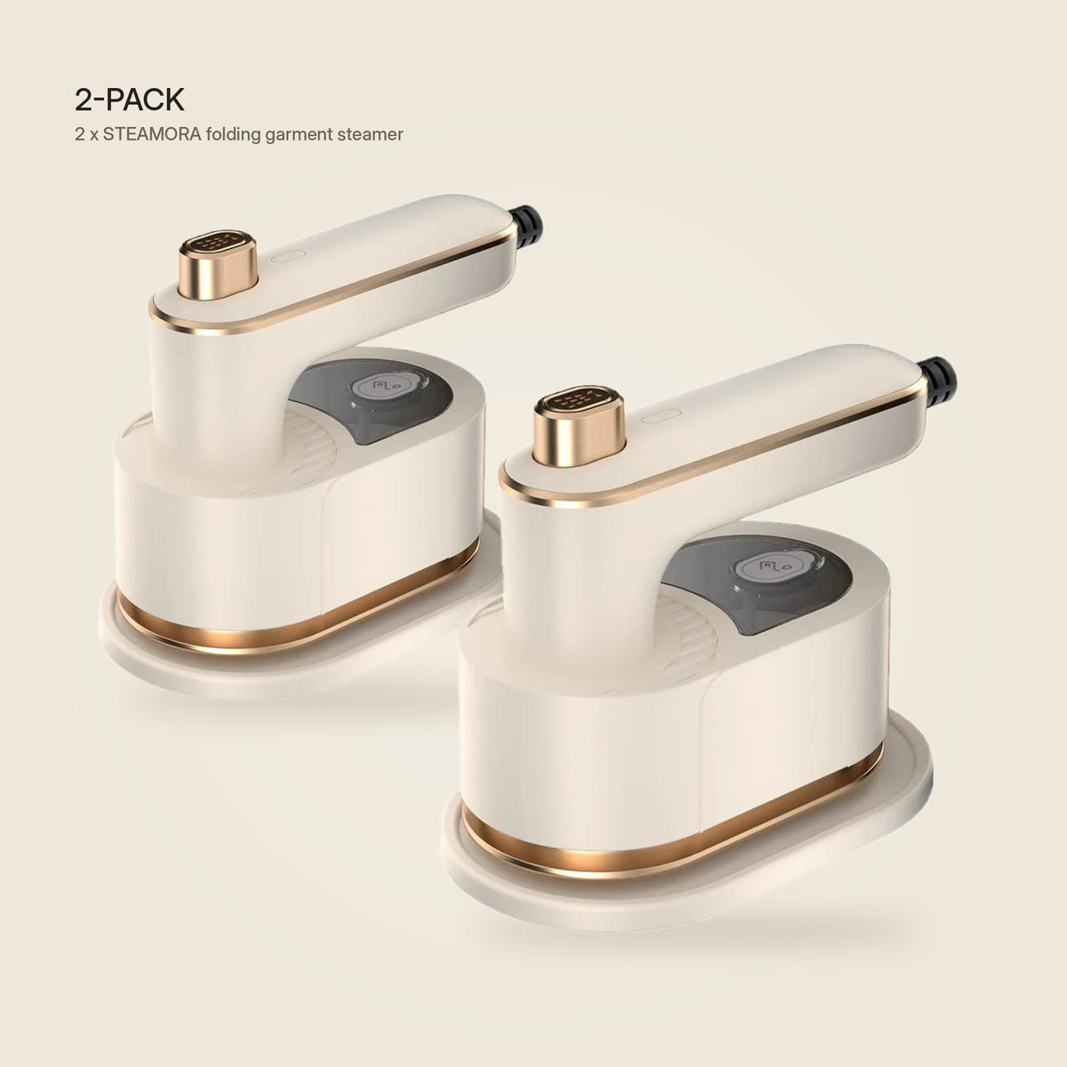 STEAMORA | 2-Pack Folding Garment Steamer